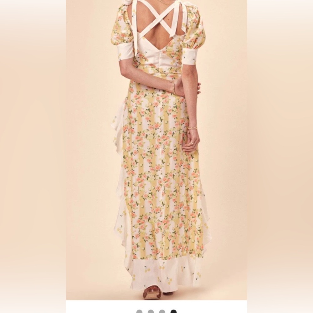 Floral Puff Sleeve Maxi Dress
